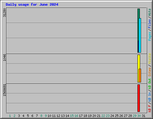 Daily usage for June 2024