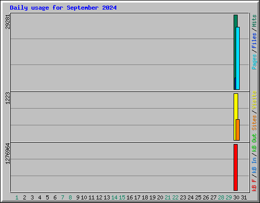 Daily usage for September 2024