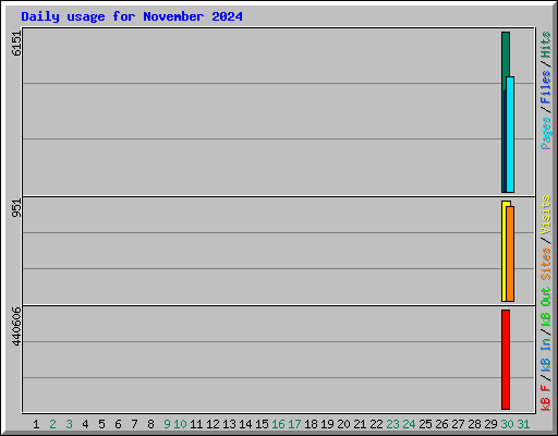 Daily usage for November 2024