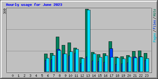 Hourly usage for June 2023