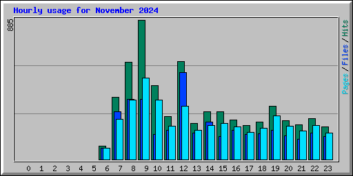 Hourly usage for November 2024